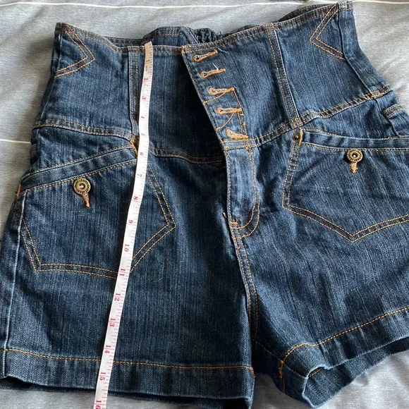 DKNY High Waisted Jean Shorts - Picture 7 of 7